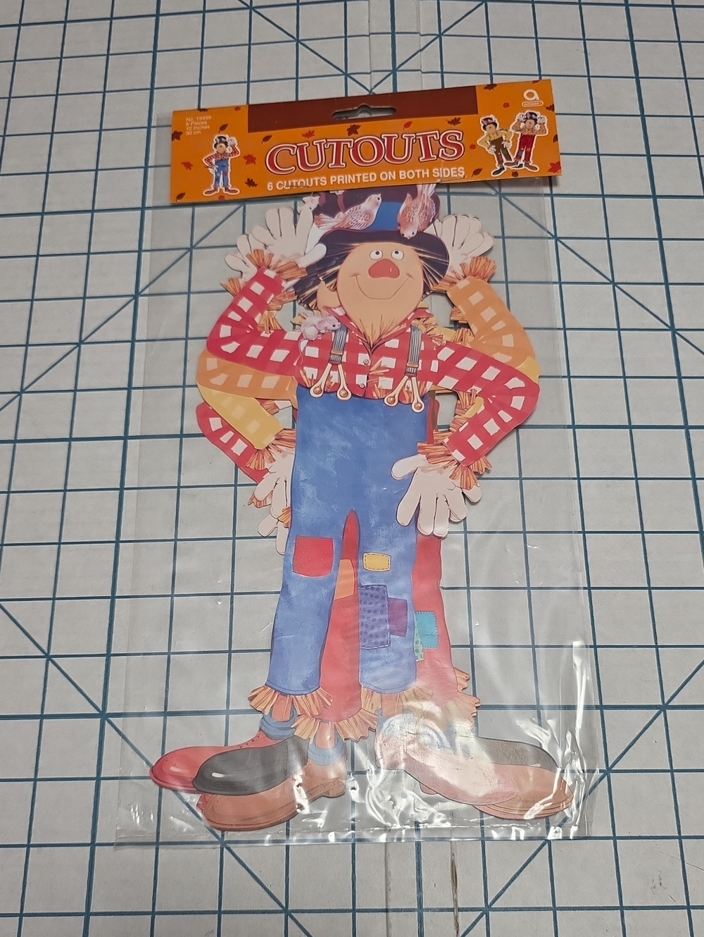 Amscan Die Cuts Scarecrow Decoration - Set Of 6, NIP, 12" TALL